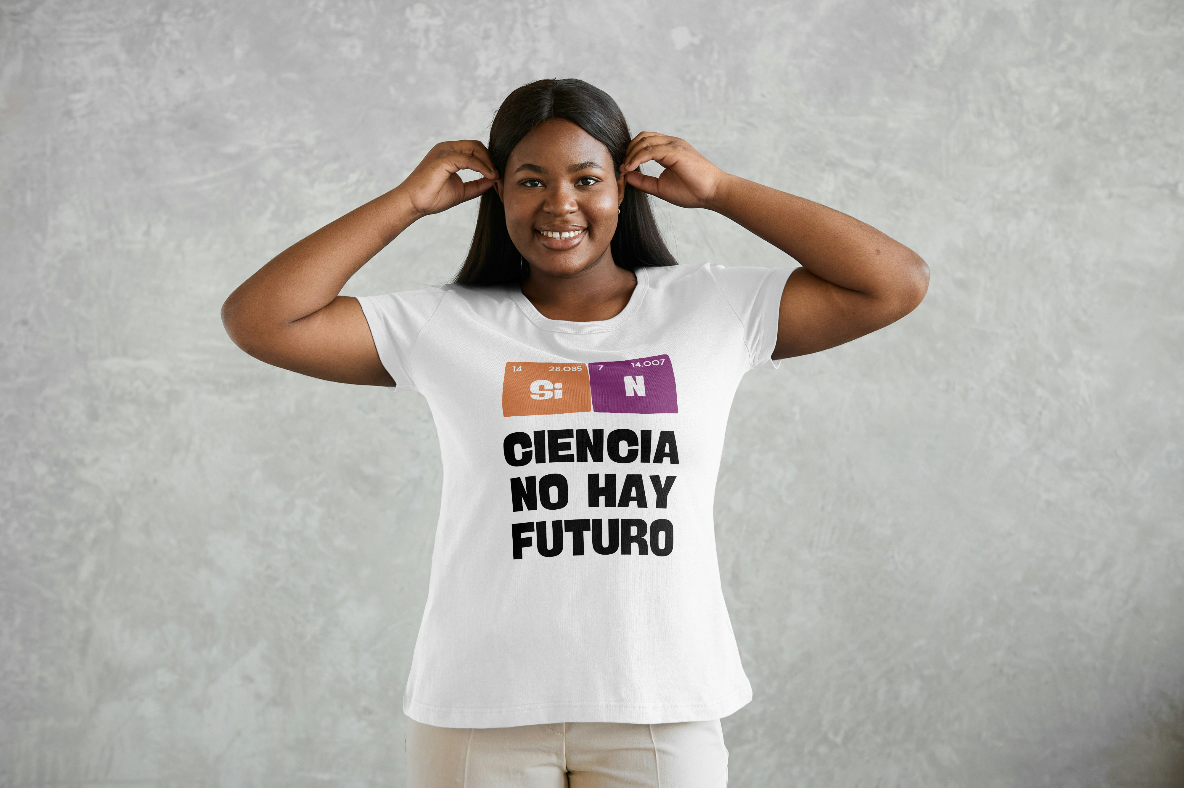 camiseta blanca delantera Sin ciencia no hay futuro