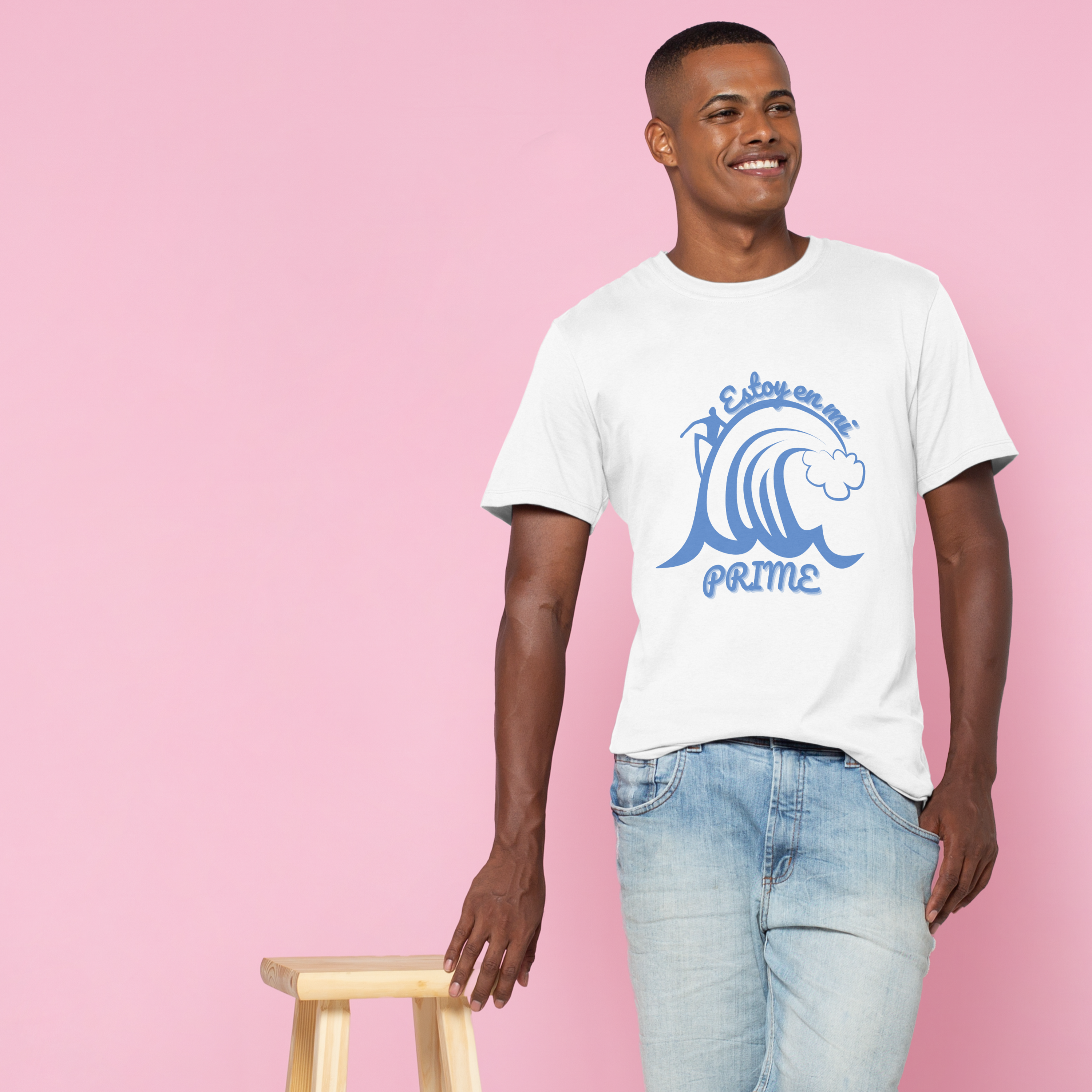 camiseta blanca delantera estoy en mi prime wev