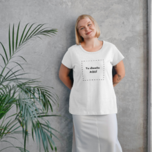 camiseta blanca delantera personalizable