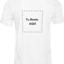 camiseta blanca trasera personalizable