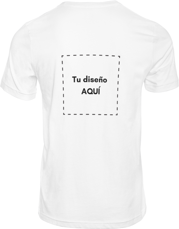 camiseta blanca trasera personalizable