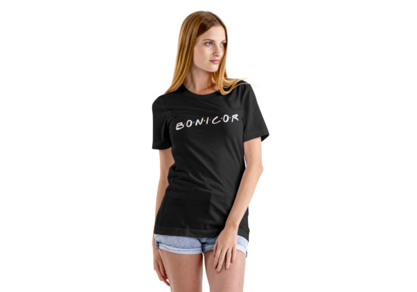 camiseta negra delantera Bonicor