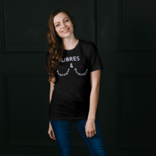 camiseta negra delantera libres domingos y domingas