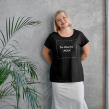 camiseta negra delantera personalizable