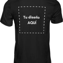 camiseta negra trasera personalizable