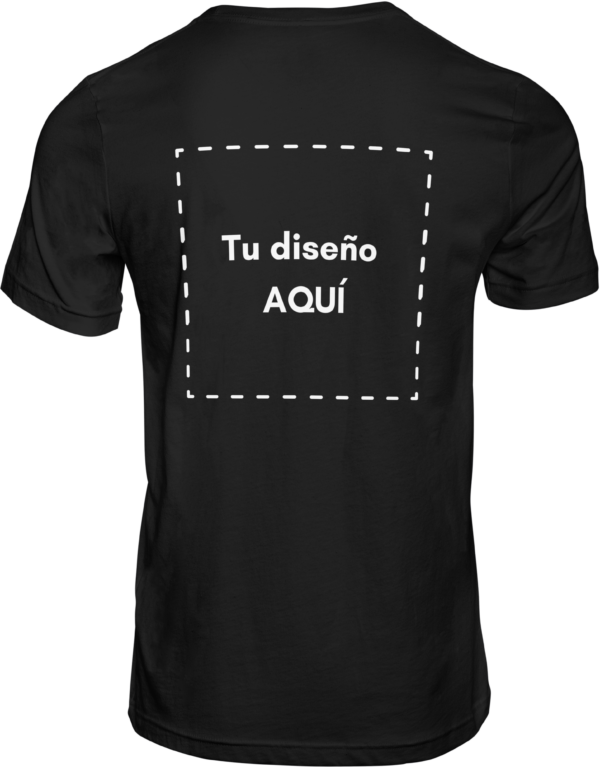 camiseta negra trasera personalizable