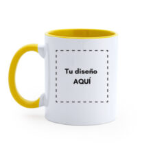 taza amarilla personalizable