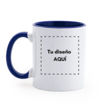 taza azul personalizable