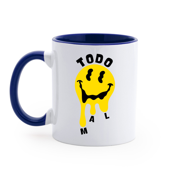 taza azul todo mal