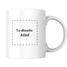 taza blanca personalizable red