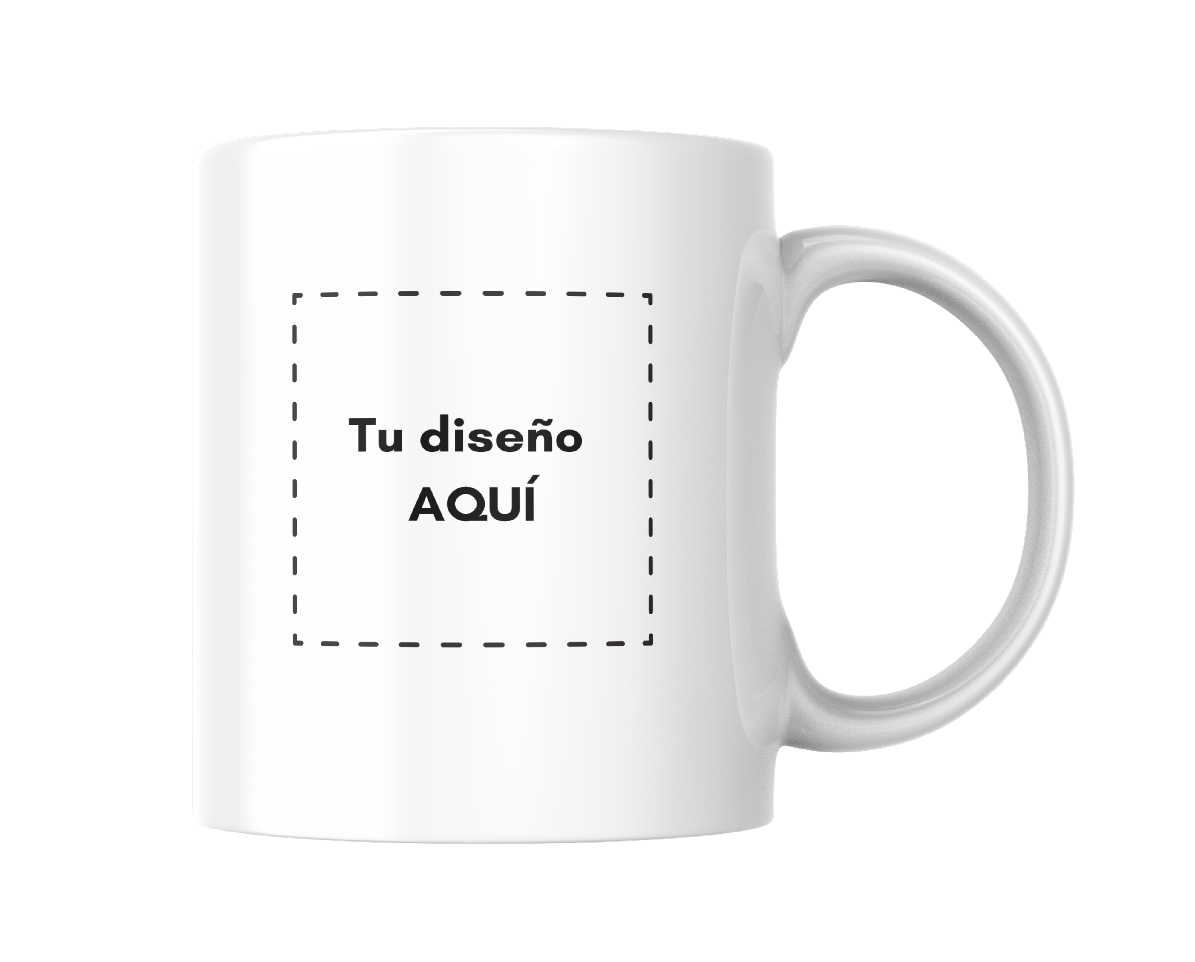 taza blanca personalizable red