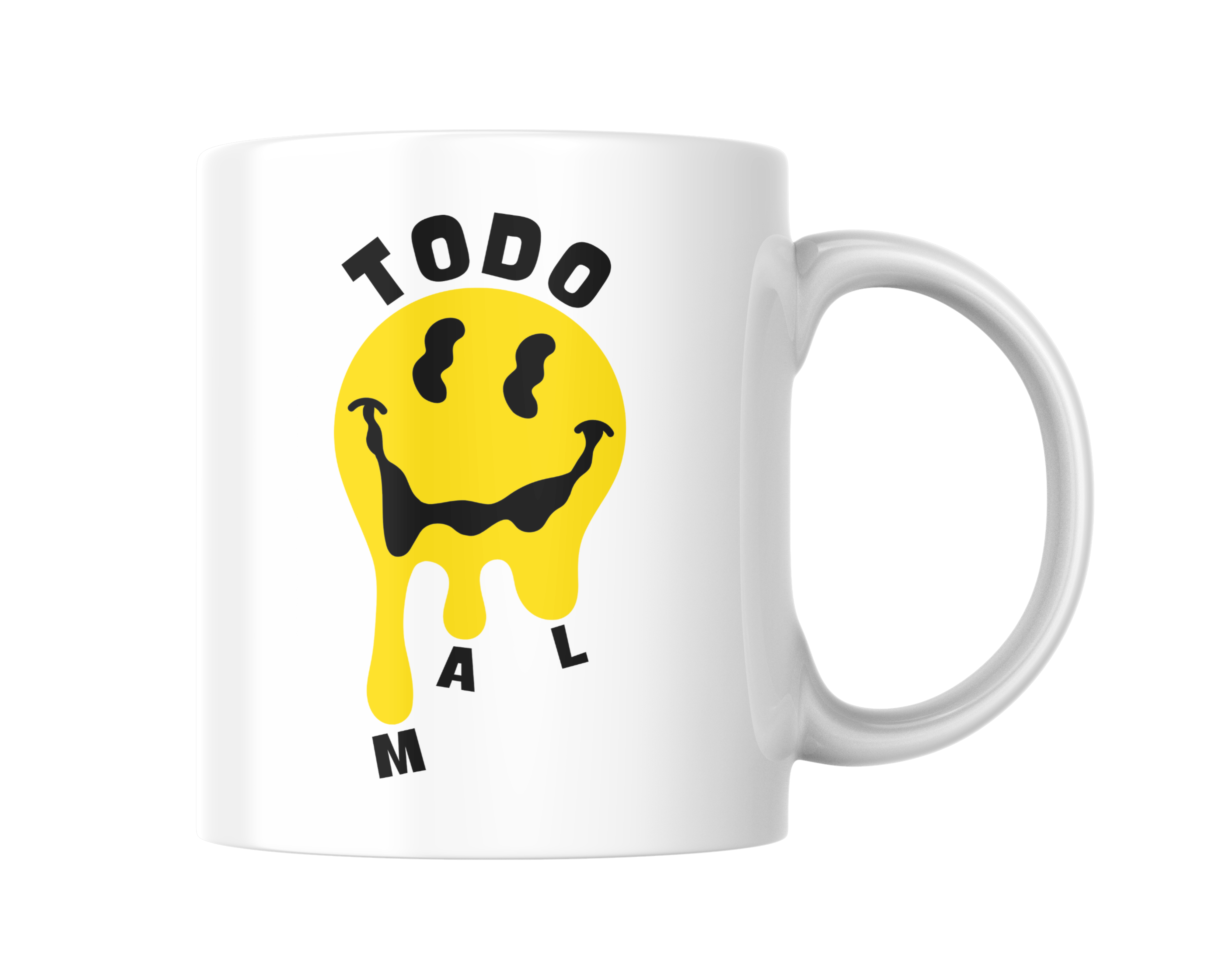 taza blanca todo mal red