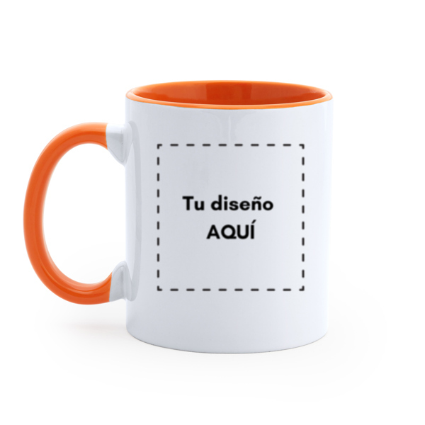 taza naranja personalizable