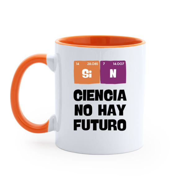 taza naranja sin ciencia