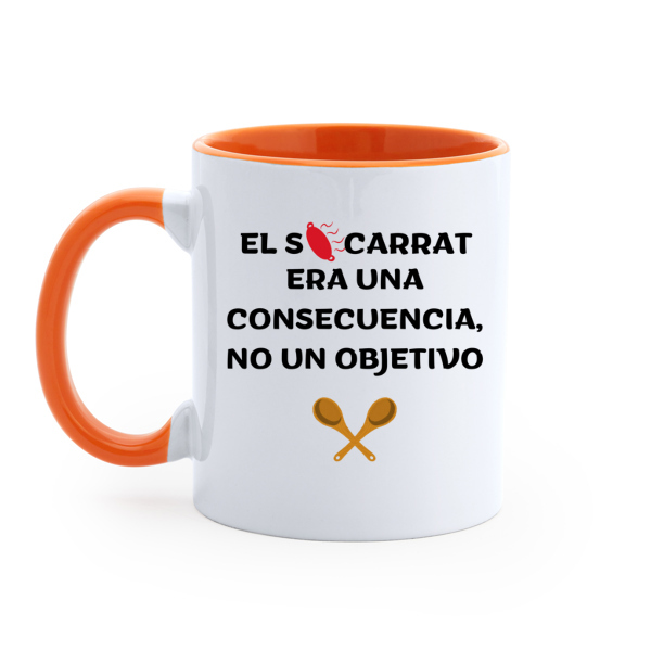 taza naranja socarrat
