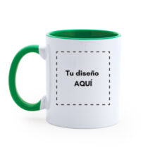 taza verde personalizable