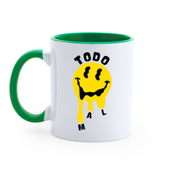 taza verde todo mal