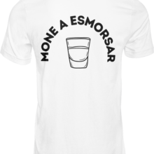 camiseta blanca mone a esmorsar trasera