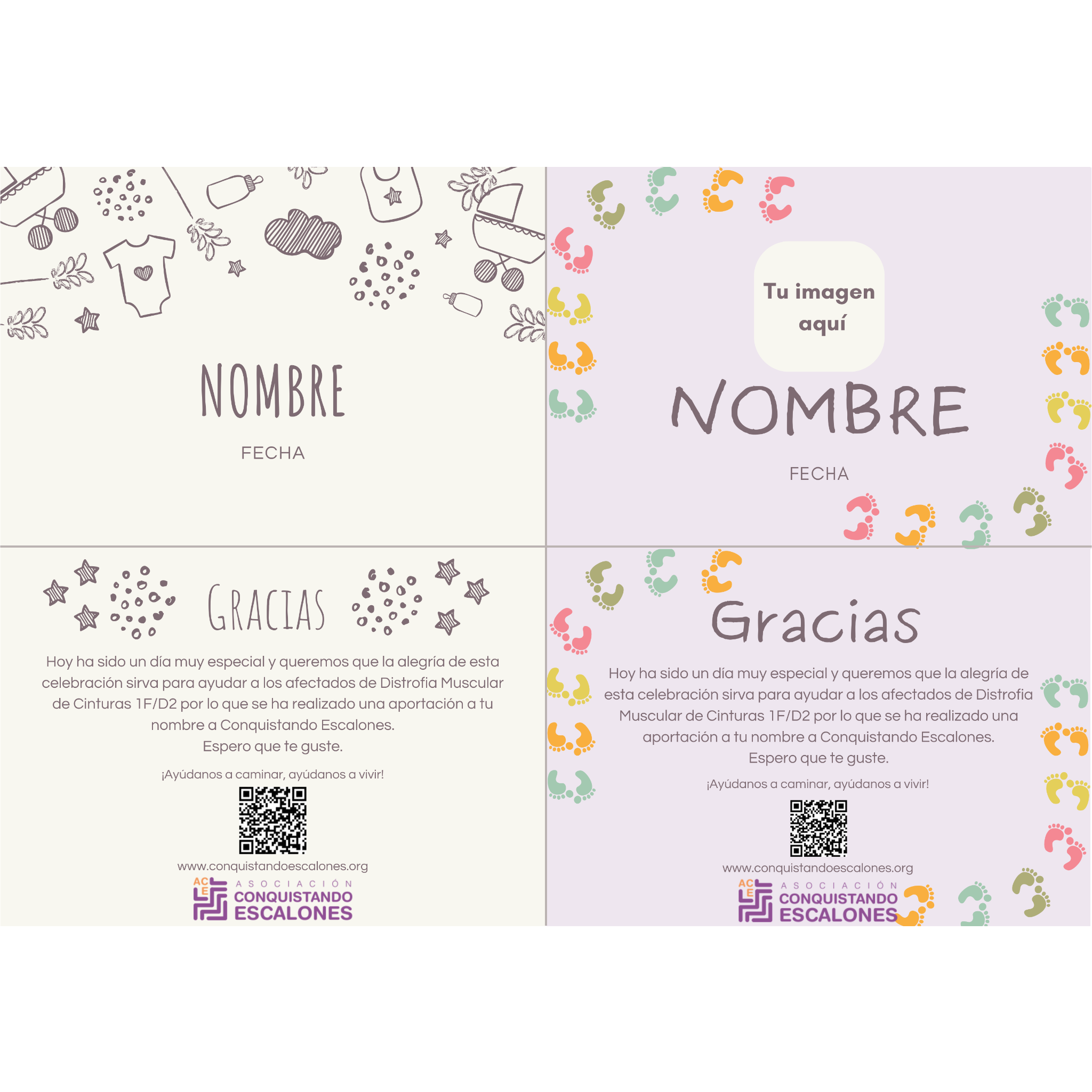 tarjetas agradecimiento nacimiento
