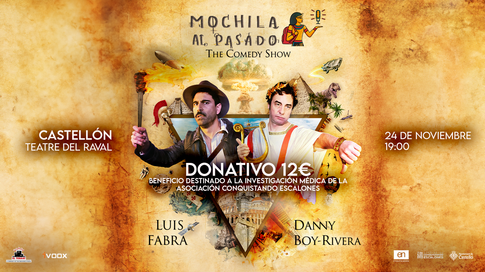 El show Luis Fabra Danny Boy-Rivera Mochila al pasado en Castellón