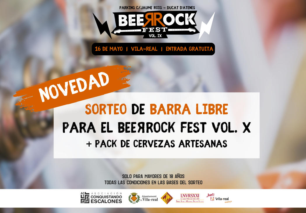 Sorteo barra libre BeerRock fest 2025