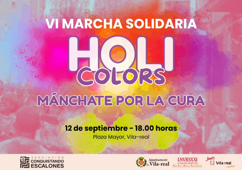 VI Marcha Holi Colors Solidaria en Vila-real Organizada por Conquistando Escalones